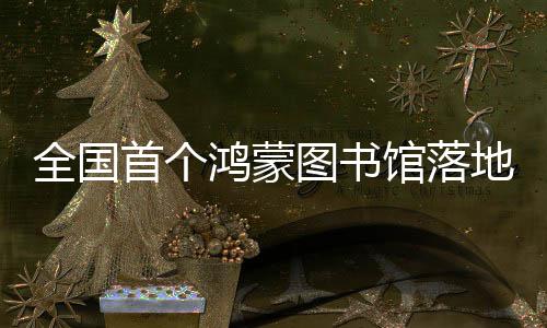 馆落图书鸿蒙湖地罗首个全国